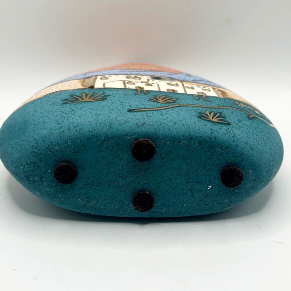 Vintage GINA Handcrafted 24k Gold Native American MESA Southwestern Pottery Vase - Picture 10 of 10